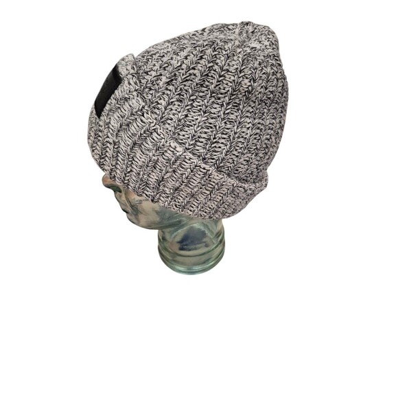 Love Your Melon Unisex Beanie Black Speckled Cuffed Beanie Hat One Size - Picture 3 of 6